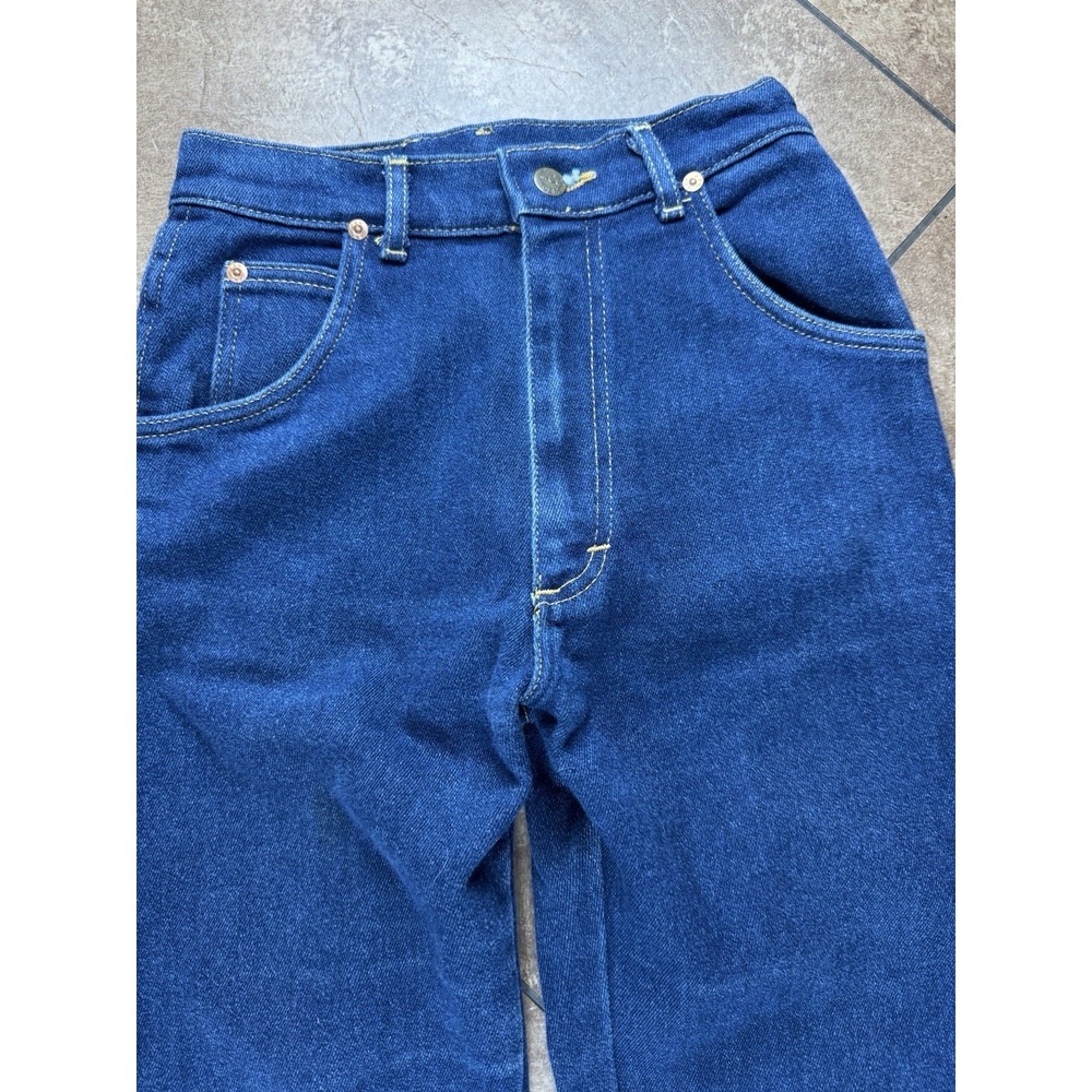 Vintage Lee Women's Dark Blue Jeans Size 9 Straight Leg Made in USA Denim - Picture 2 of 9